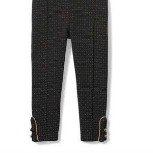 DOT JACQUARD BUTTON CUFF PANT